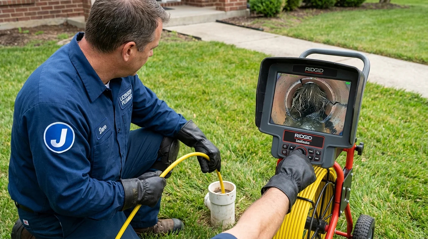 Sewer camera inspection being performed by Johns Plumbing LLC in Raymondville